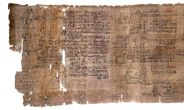 Папирус Ахмеса. Переписан около 1650 года до н. э. с оригинала, который был древнее ещё на два века