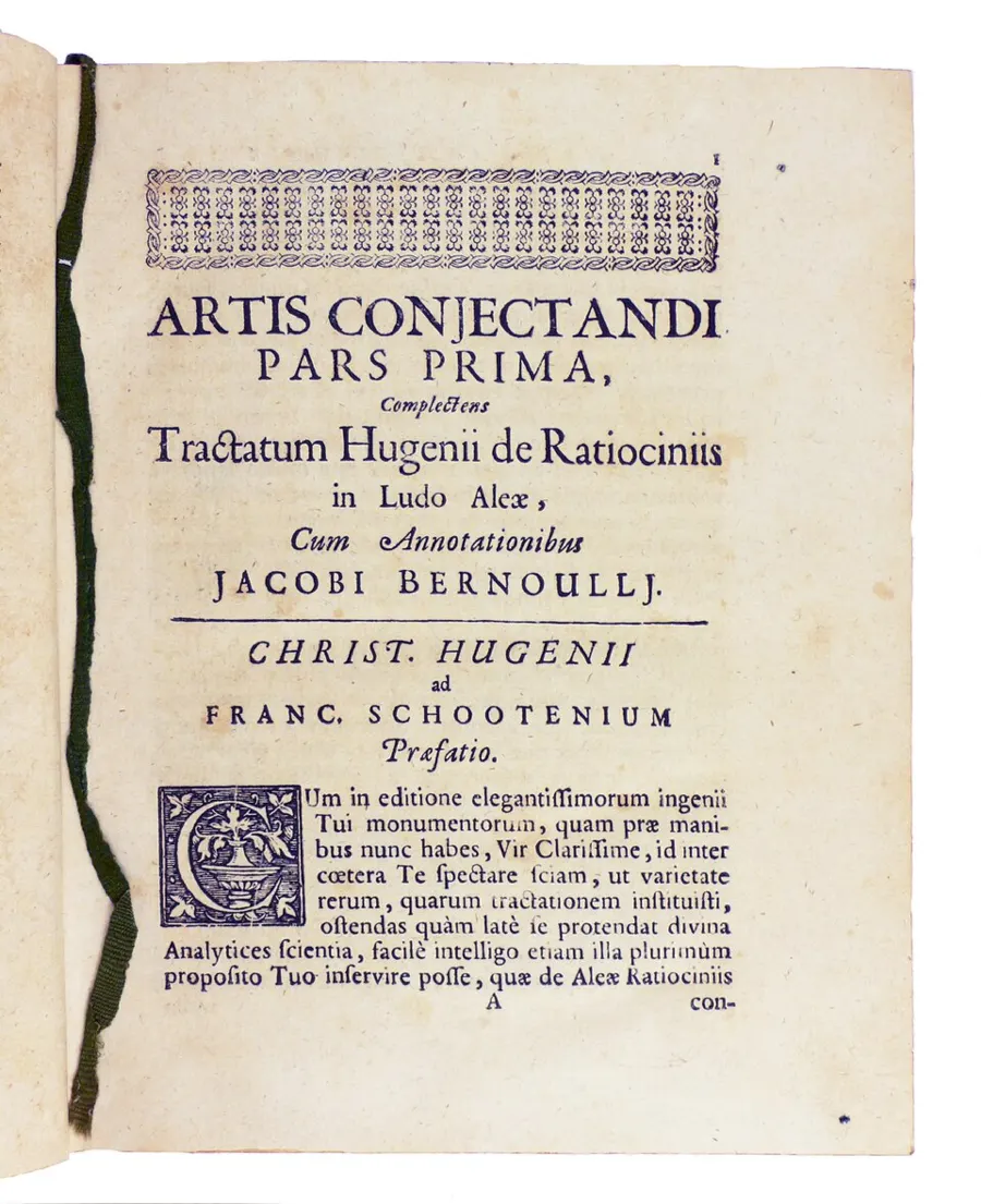 «Ars Conjectandi», Базель, 1713 — издана через восемь лет после смерти автора