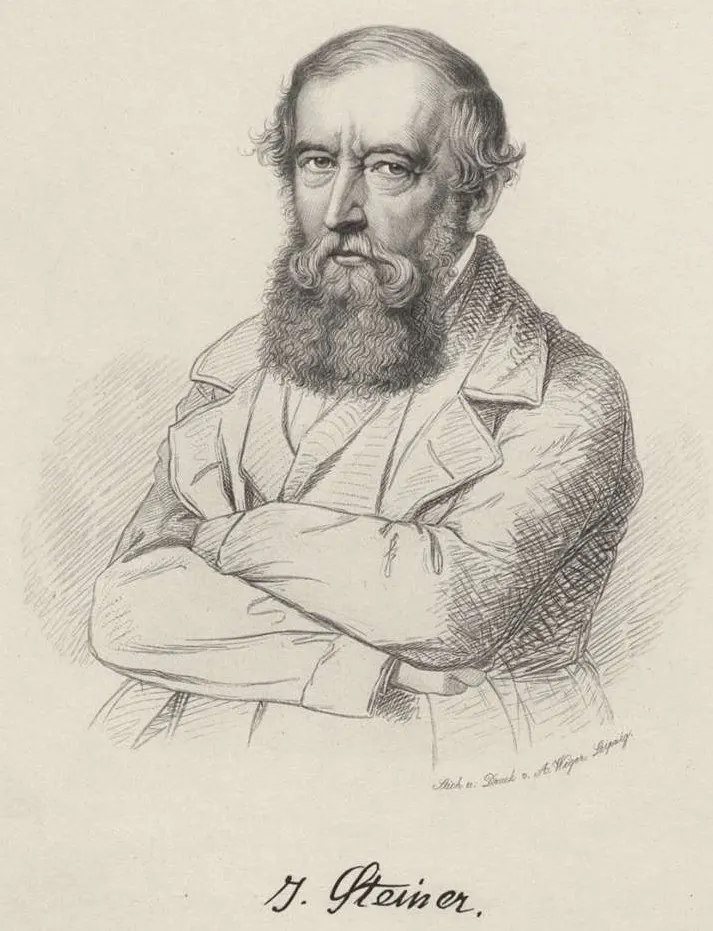 Якоб Штейнер. Гравюра Августа Вегера, 1881